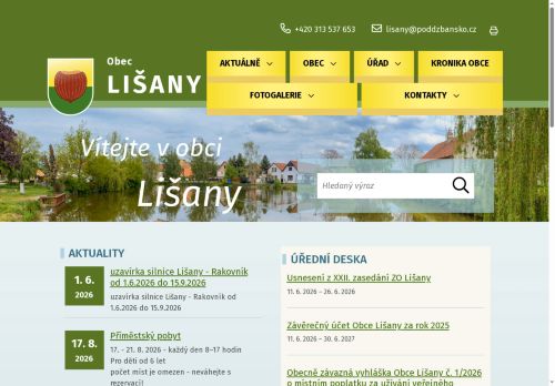 Zobrazit webové stránky Obecní úřad Lišany