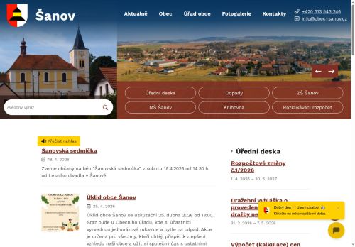 Zobrazit webové stránky Obecní úřad Šanov
