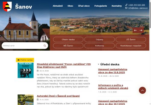 Zobrazit webové stránky Obecní úřad Šanov