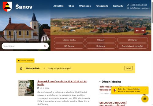Zobrazit webové stránky Obecní úřad Šanov