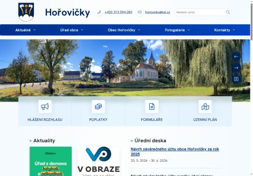 Zobrazit webové stránky Obecní úřad Hořovičky