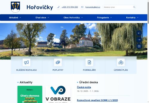 Zobrazit webové stránky Obecní úřad Hořovičky