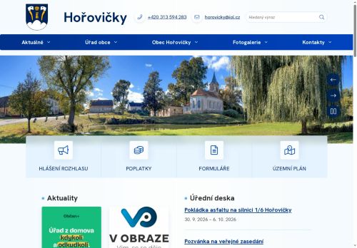 Zobrazit webové stránky Obecní úřad Hořovičky