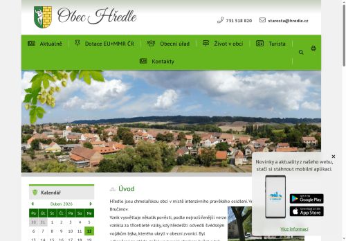 Zobrazit webové stránky Obecní úřad Hředle