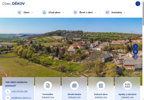 Zobrazit webové stránky Obecní úřad Děkov