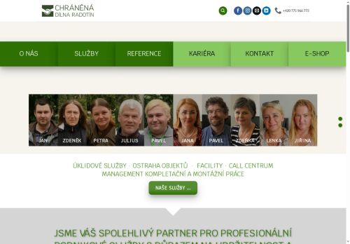 Chráněná Dílna Radotín s.r.o. nabízí práci na pozici Úklidový pracovník/pracovnice v obci Mnichovo Hradiště