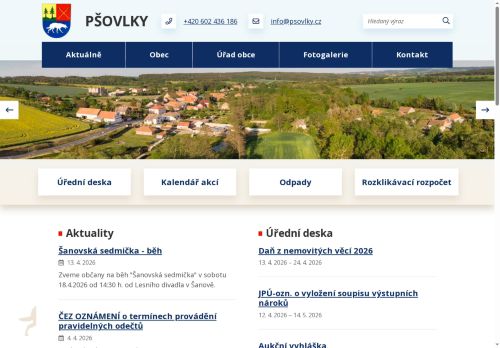 Zobrazit webové stránky Obecní úřad Pšovlky