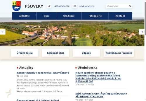 Zobrazit webové stránky Obecní úřad Pšovlky