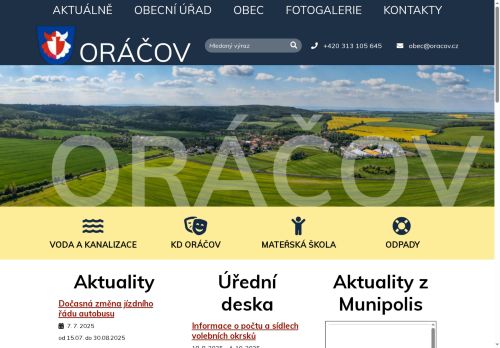 Zobrazit webové stránky Obecní úřad Oráčov