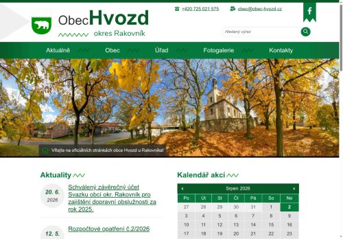 Zobrazit webové stránky Obecní úřad Hvozd