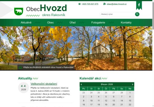 Zobrazit webové stránky Obecní úřad Hvozd