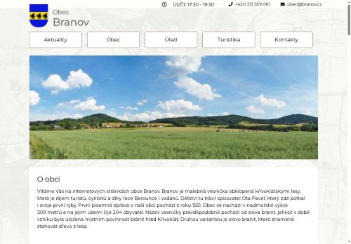 Zobrazit webové stránky Obecní úřad Branov