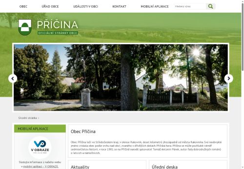 Zobrazit webové stránky Obecní úřad Příčina