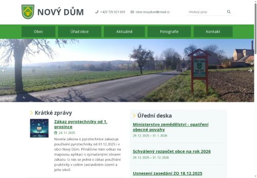 Zobrazit webové stránky Obecní úřad Nový Dům