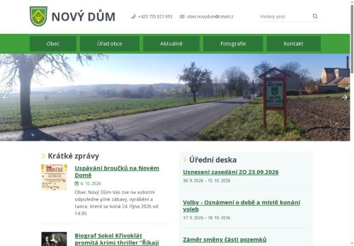Zobrazit webové stránky Obecní úřad Nový Dům