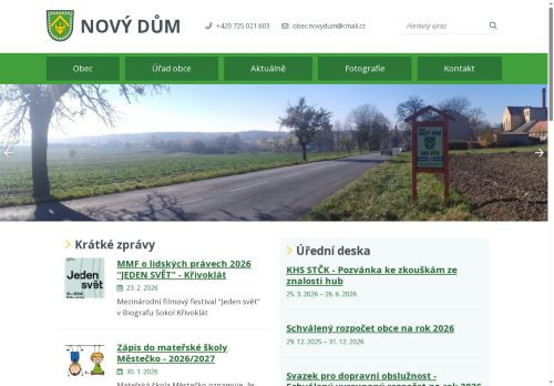 Zobrazit webové stránky Obecní úřad Nový Dům