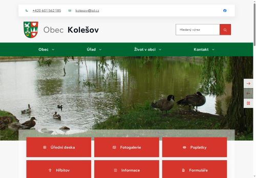 Zobrazit webové stránky Obecní úřad Kolešov