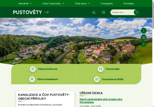 Zobrazit webové stránky Obecní úřad Pustověty