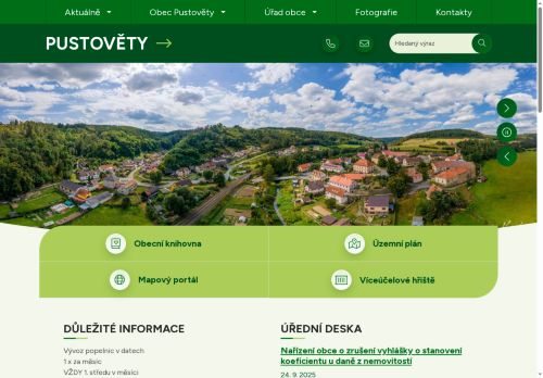 Zobrazit webové stránky Obecní úřad Pustověty