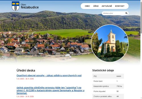 Zobrazit webové stránky Obecní úřad Nezabudice