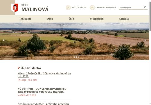 Zobrazit webové stránky Obecní úřad Malinová
