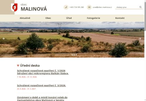 Zobrazit webové stránky Obecní úřad Malinová