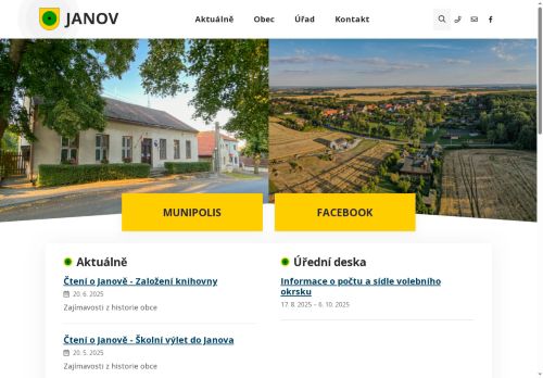 Zobrazit webové stránky Obecní úřad Janov