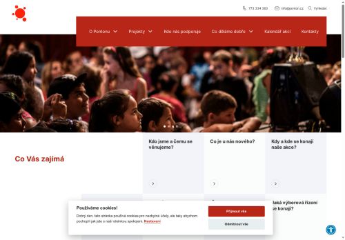 Webové stránky Ponton, z.s., Plzeň