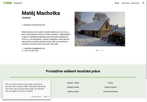 Zobrazit webové stránky Tesařství Machotka