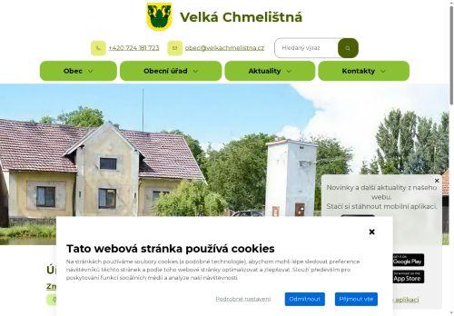 Zobrazit webové stránky Obecní úřad Velká Chmelištná