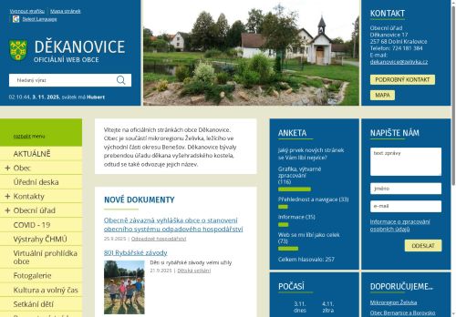 Zobrazit webové stránky Obecní úřad Děkanovice
