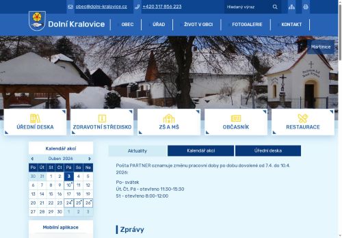 Zobrazit webové stránky Obecní úřad Dolní Kralovice