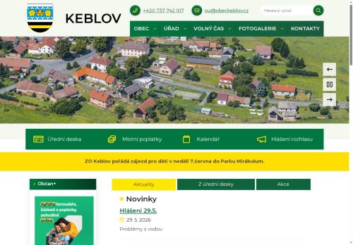 Zobrazit webové stránky Obecní úřad Keblov