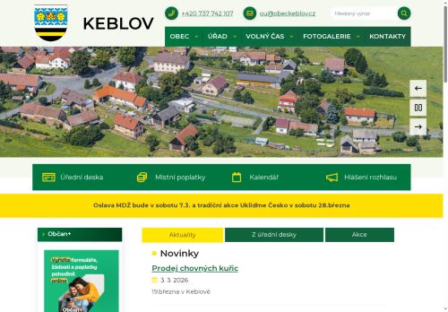 Zobrazit webové stránky Obecní úřad Keblov