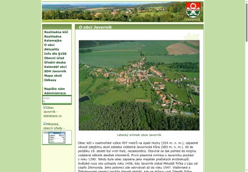 Zobrazit webové stránky Obecní úřad Javorník