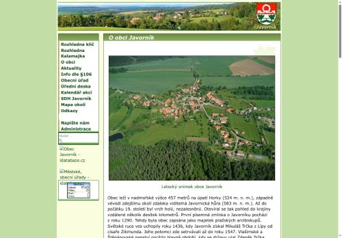 Zobrazit webové stránky Obecní úřad Javorník
