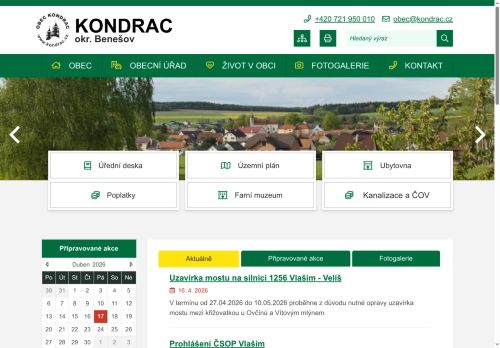 Zobrazit webové stránky Obecní úřad Kondrac