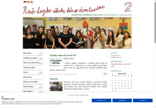 Webové stránky Základní škola Mladá Boleslav, Komenského nám. 91, příspěvková organizace, Mladá Boleslav