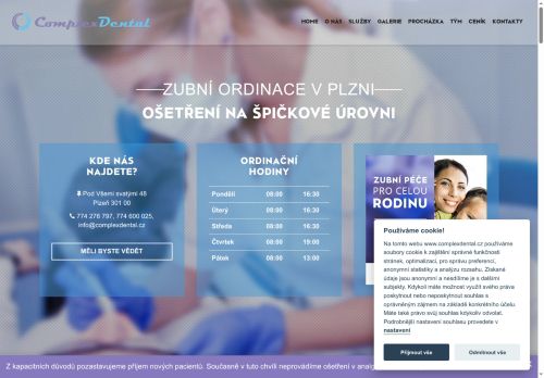 Zobrazit webové stránky Zubní ordinace ComplexDental - MUDr. Marek Pokorný, MDDr. Martin Nedbal