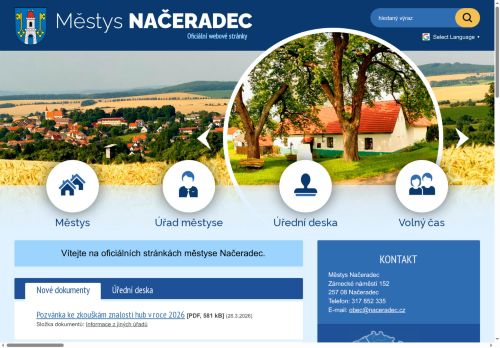 Zobrazit webové stránky Úřad městyse Načeradec