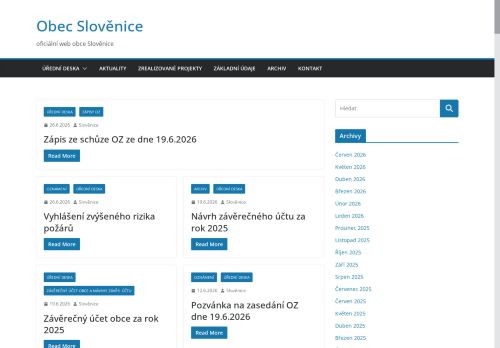 Zobrazit webové stránky Obecní úřad Slověnice