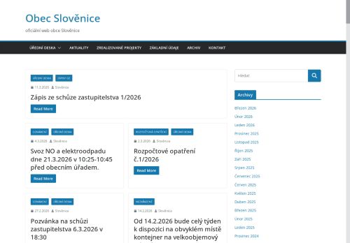 Zobrazit webové stránky Obecní úřad Slověnice