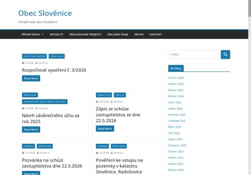 Zobrazit webové stránky Obecní úřad Slověnice