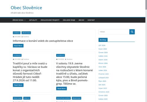 Zobrazit webové stránky Obecní úřad Slověnice