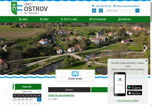 Zobrazit webové stránky Obecní úřad Ostrov