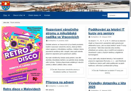 Zobrazit webové stránky Obecní úřad Vracovice