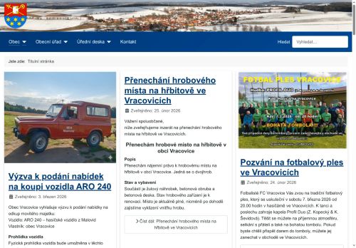 Zobrazit webové stránky Obecní úřad Vracovice
