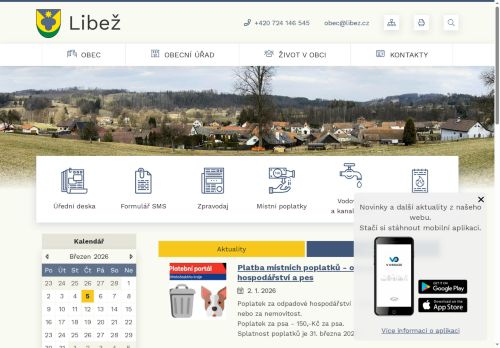 Zobrazit webové stránky Obecní úřad Libež