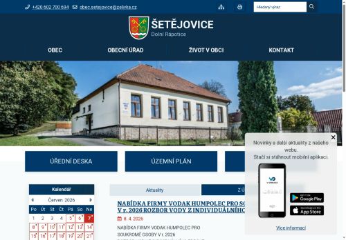 Zobrazit webové stránky Obecní úřad Šetějovice
