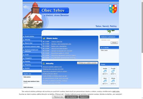 Zobrazit webové stránky Obecní úřad Tehov